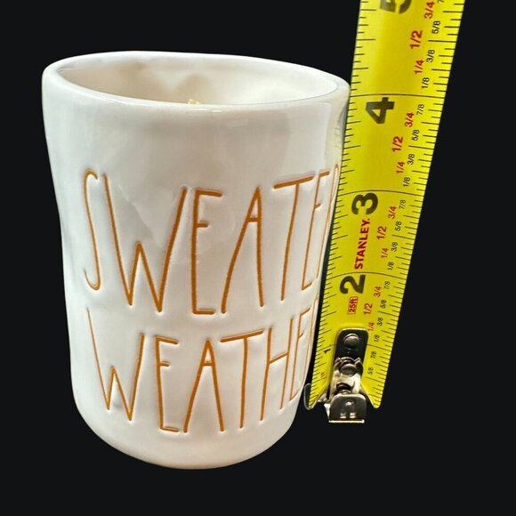 Rae Dunn Sweater Weather Candle Ceramic Jar Pumpkin Latte Autumn Fall Gift Decor - Picture 9 of 12
